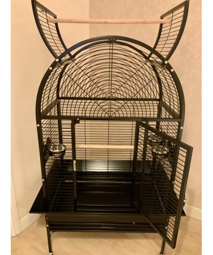 Parrot-Supplies New Jersey Premium Top Opening Parrot Cage - Black